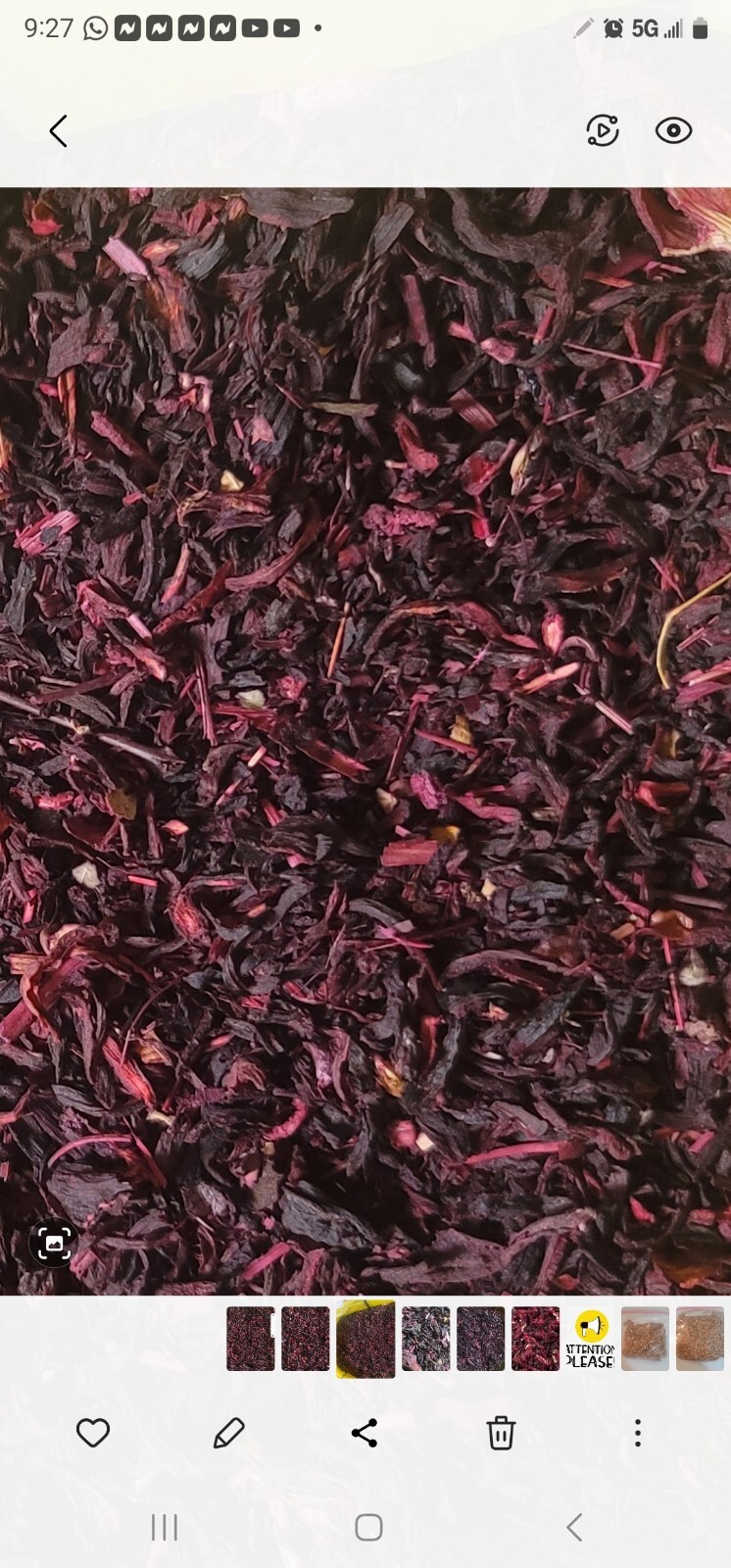 Hibiscus Flower Organic Dried Cut ~ Hibiscus Sabdariffa ~ 100% Premium