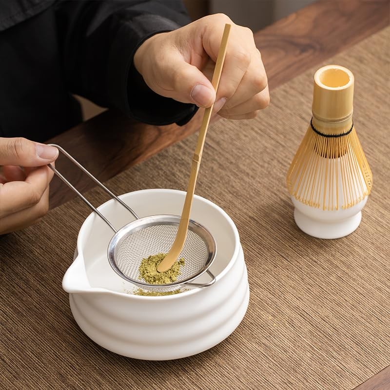 Matcha Set With Bowl, Matcha Sifter, Matcha Whisk Holder and Spoon- The Perfe…