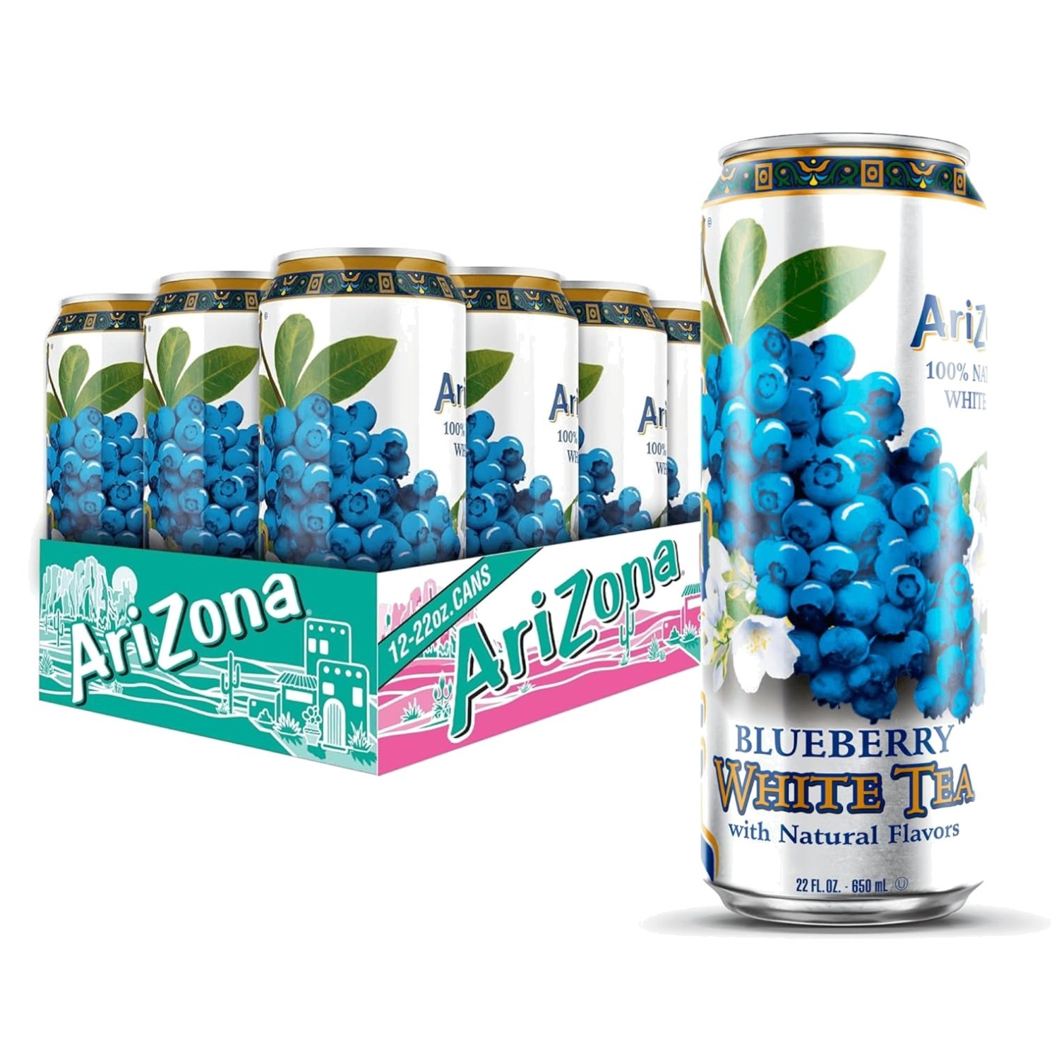 Blueberry White Tea – 12 Cans, Antioxidant Blend