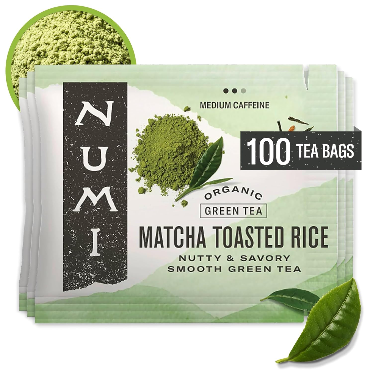 Numi Organic Ginger Lemon Tea, 100 Decaf Green Tea Bags