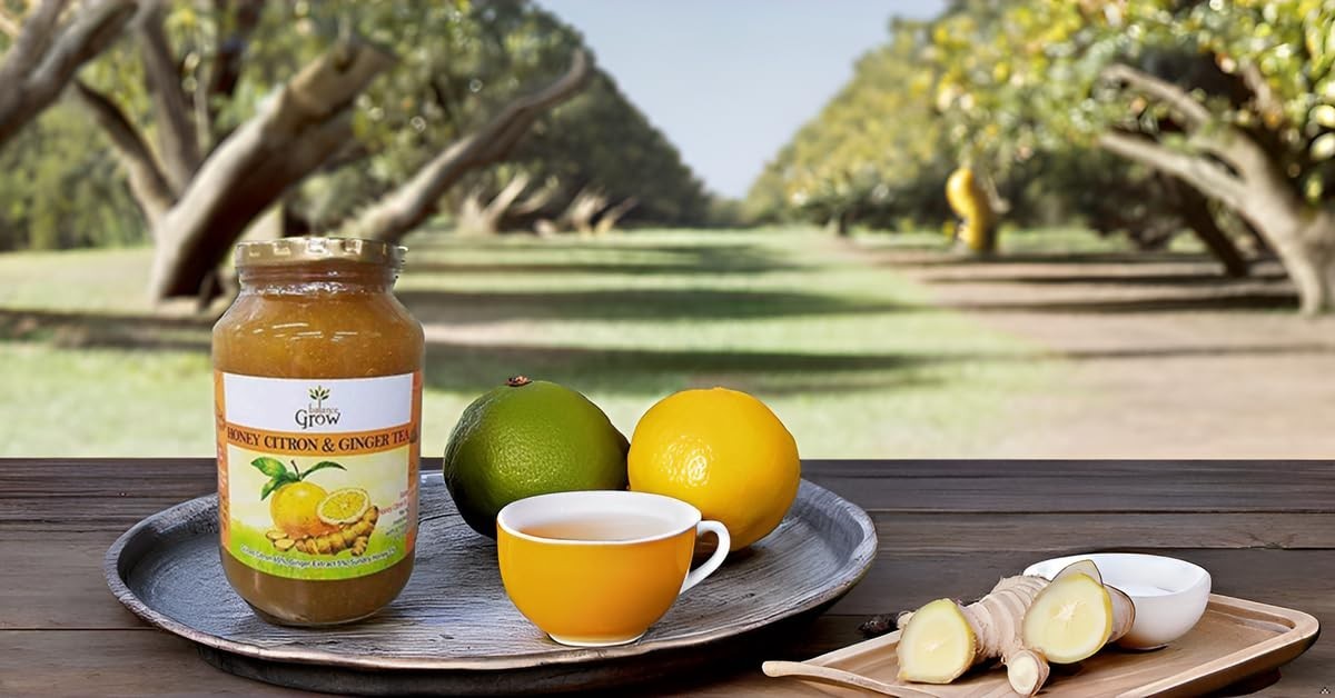 Organic Honey Citron Ginger Tea 2.2lb Jar