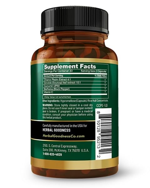 Chanca Piedra Stone Breaker 60 Vegan Capsules with Curcumin & BioPerine