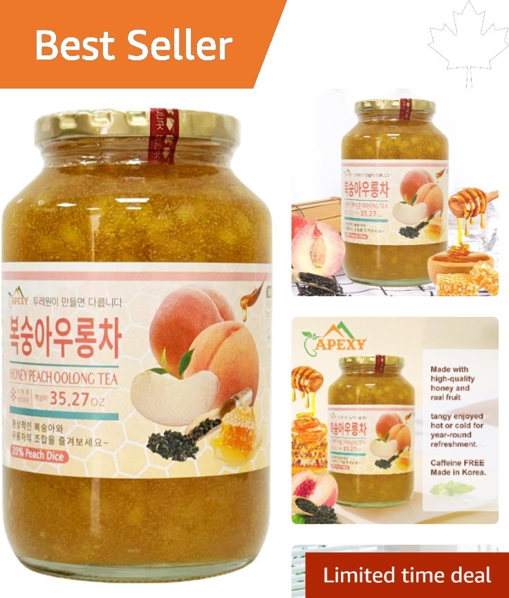 35.27oz Honey Peach Oolong Tea – Refreshing & Versatile Culinary Delight