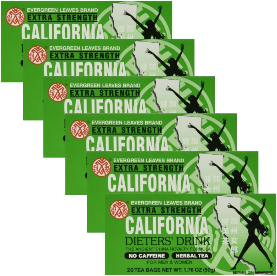 California Dieter’S Drink Extra Strength Tea 20 Count Pack of 6