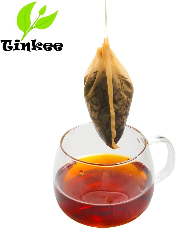 100 Biodegradable Tea Bags with Drawstring – Perfect for Scented Tea & Coffee