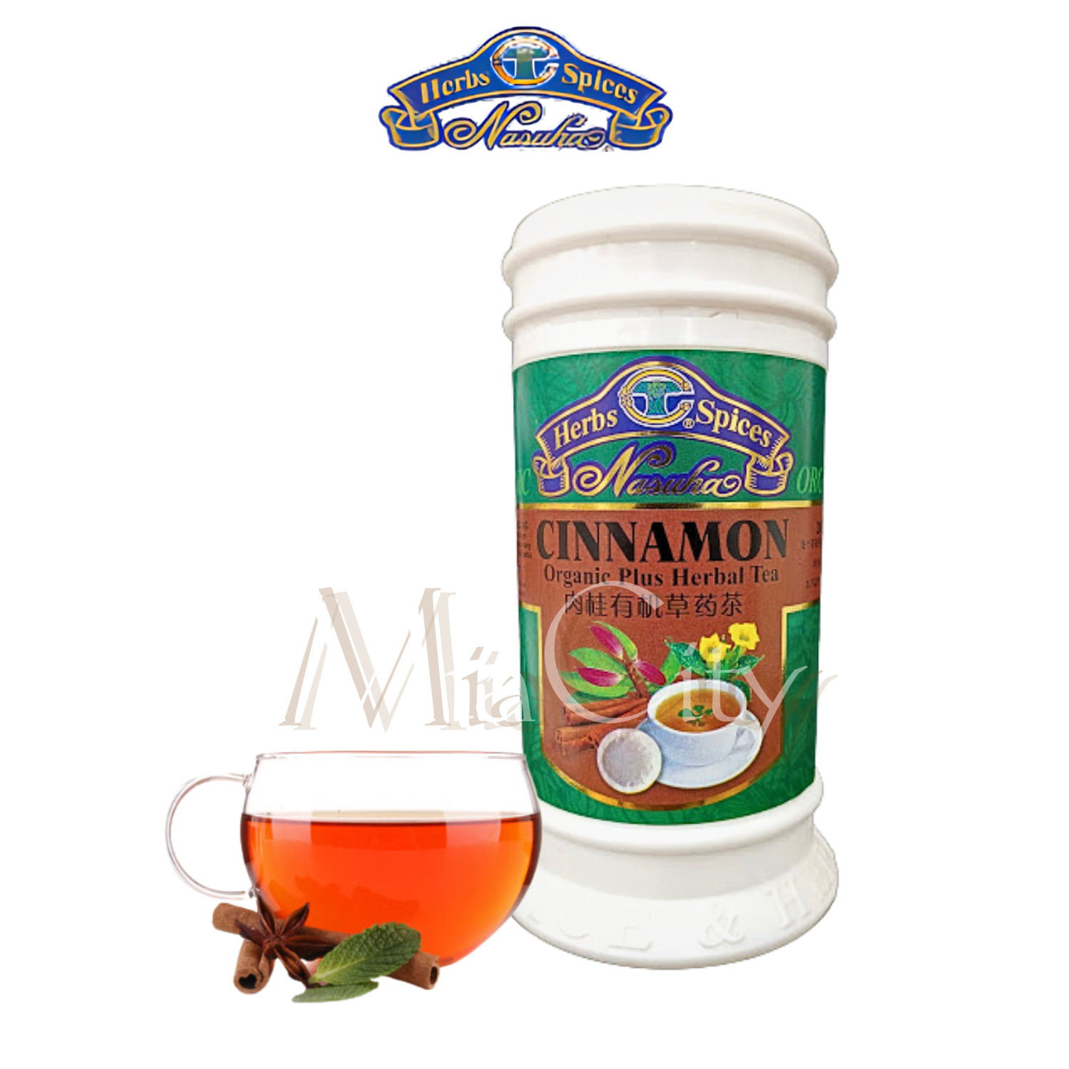 Herbs Spices CINNAMON Organic Plus Herbal Tea 120g , 60g