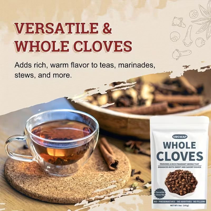 5oz (141g) Whole Cloves Natural Allergen-Free Spice  Cooking Baking Vegan