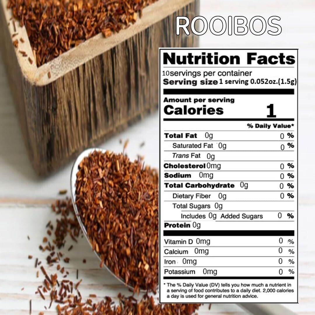 [GAGOPA] 100% Pure Organic Rooibos Herbal Tea, 1.5g x 10 Teabags (3-Pack, 30ea)