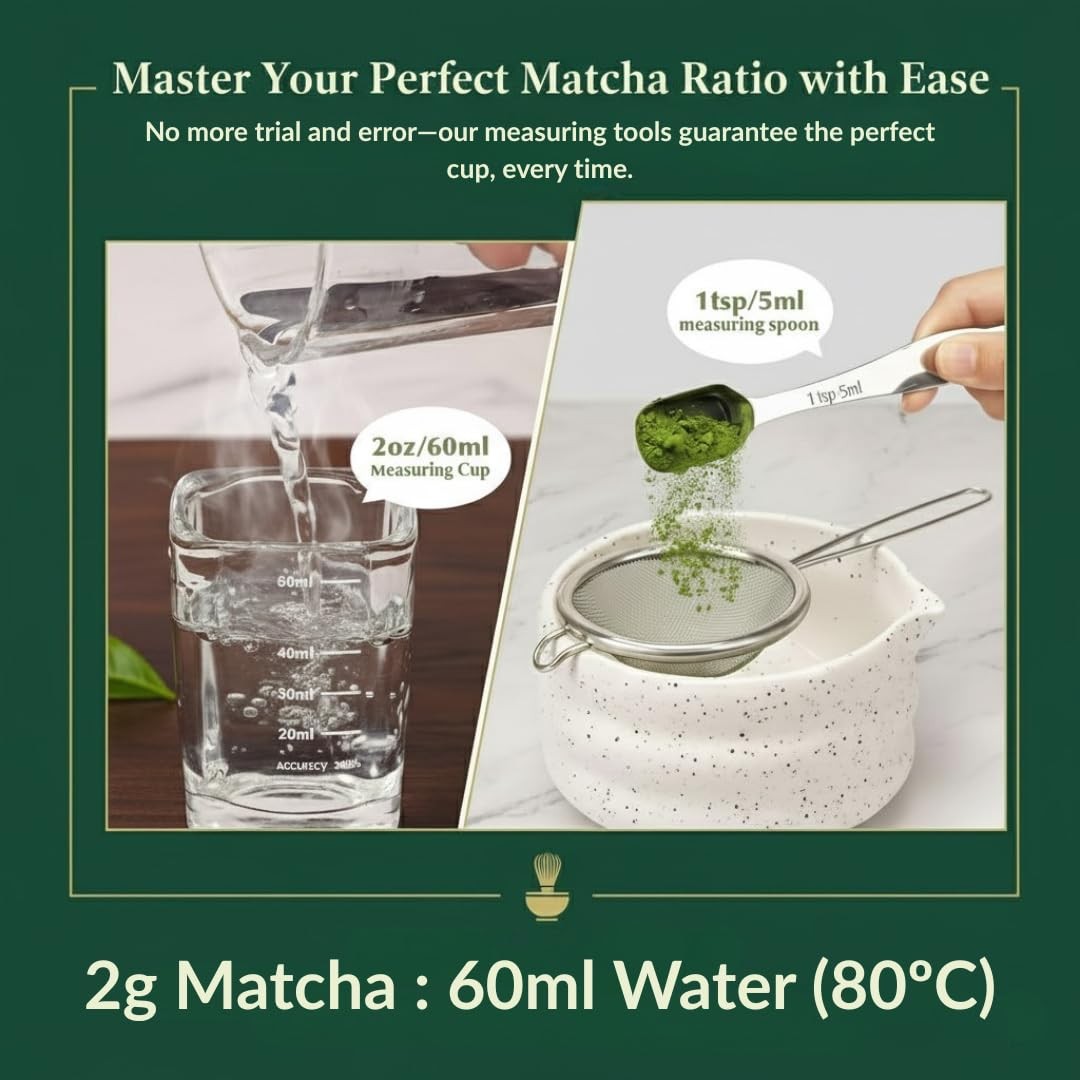 BARISTA EMPEROR® PREMIUM 11pcs MATCHA WHISK SET – Professional Matcha Kit Set…