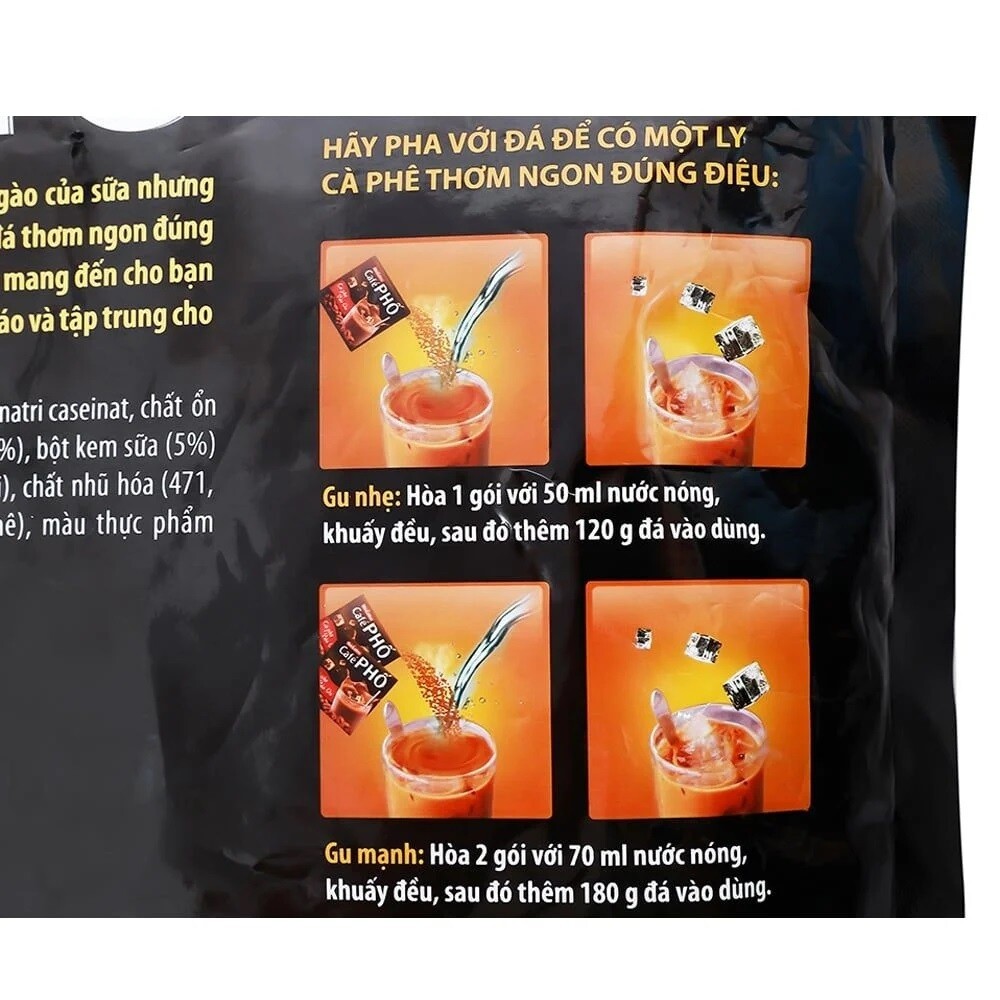 10 Packs MacCoffee Café Phố Vietnamese Instant 3in1 Iced Milk Black Coffee