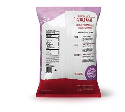 Big Train Spiced Powdered Instant Chai Tea Latte Mix, Spiced Black Tea with