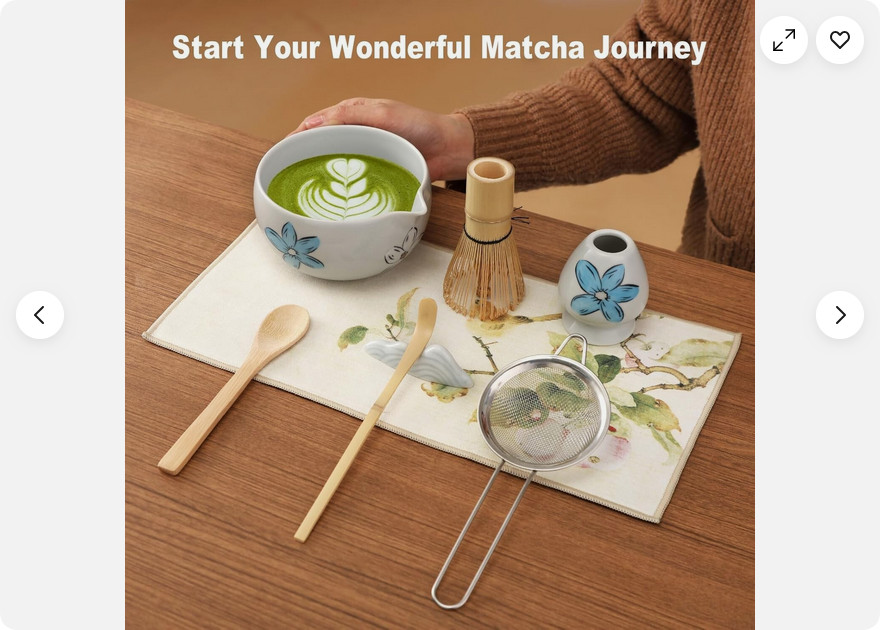 8Pcs Whisk Set for Tea Lovers Ceramic Matcha Tea Set with Bamboo Whisk Gift Set