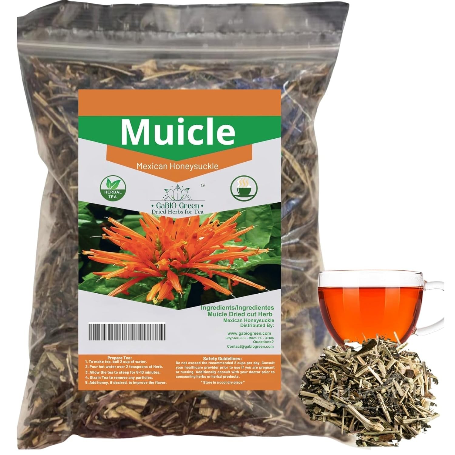 Muicle Mexican Honeysuckle Hierba tea 2 oz 100 % natural 2 Ounce (Pack of 1)