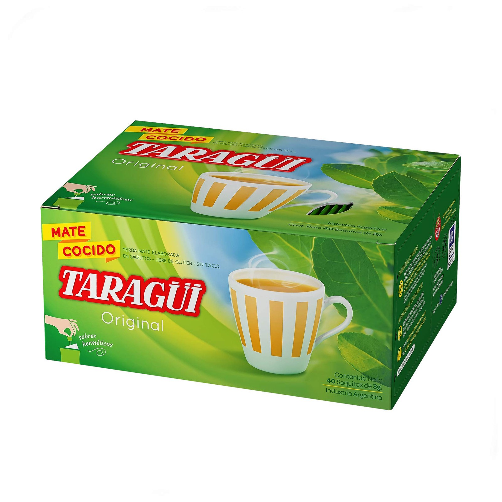 Yerba Mate Tea Bags – 40 Wrapped Bags for Fresh Flavor and Convenience