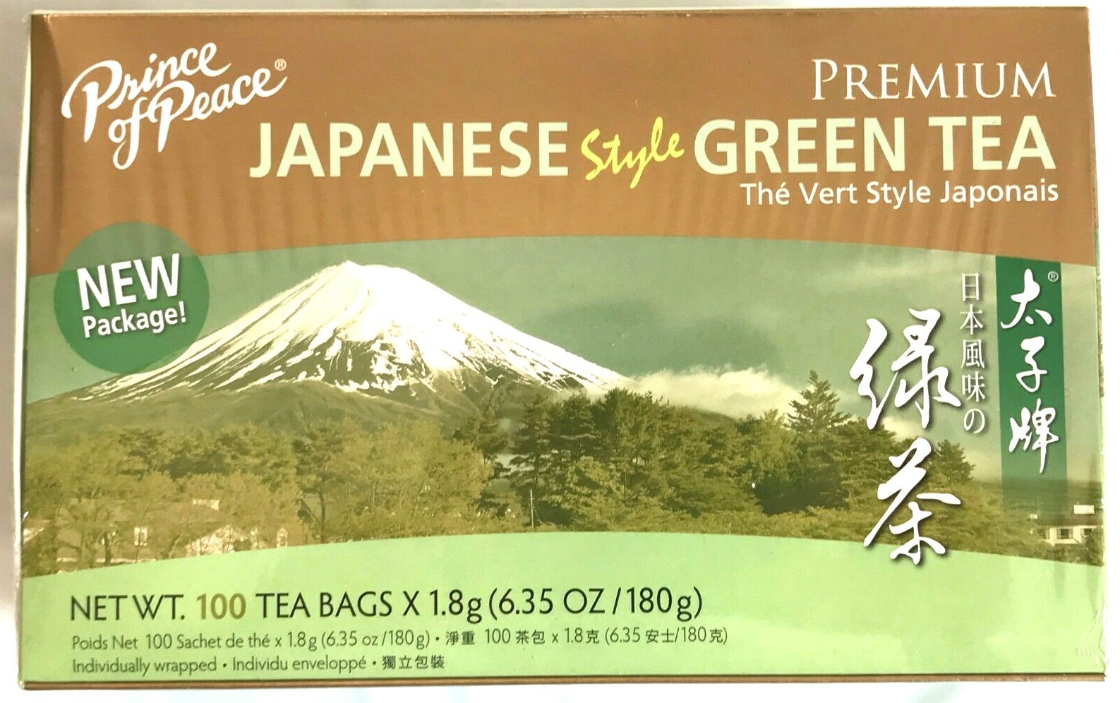 Prince of Peace Premium Japanese Green Tea 6.35 Oz/180g – 100 Tea Bags