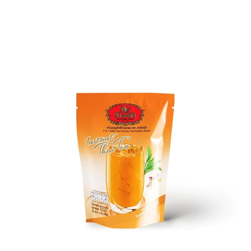 Cha Tra Mue (3 in 1) Thai Tea iced tea powder 5 SACHETS 500g