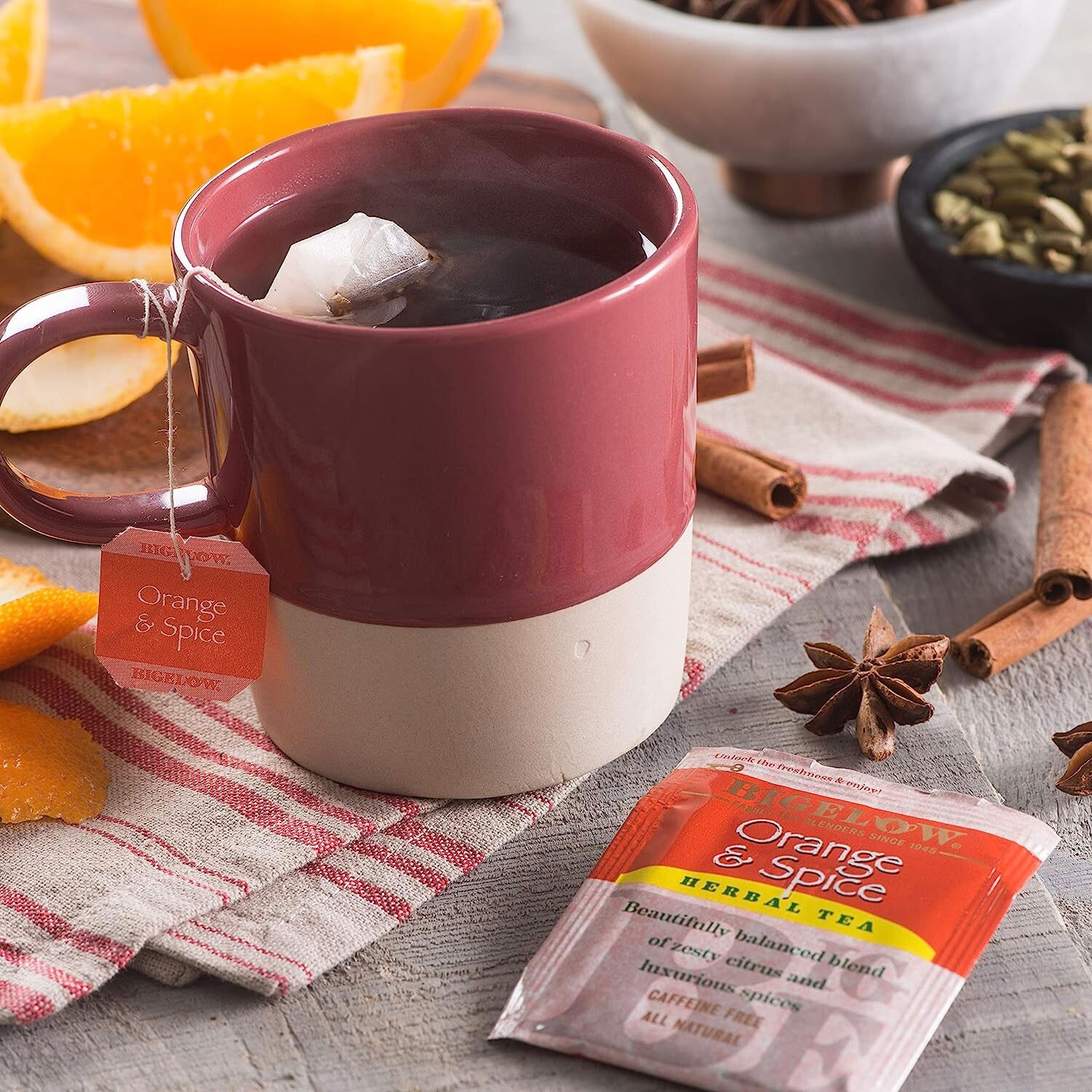 Bigelow Orange & Spice Herbal Tea – 20 tea bags