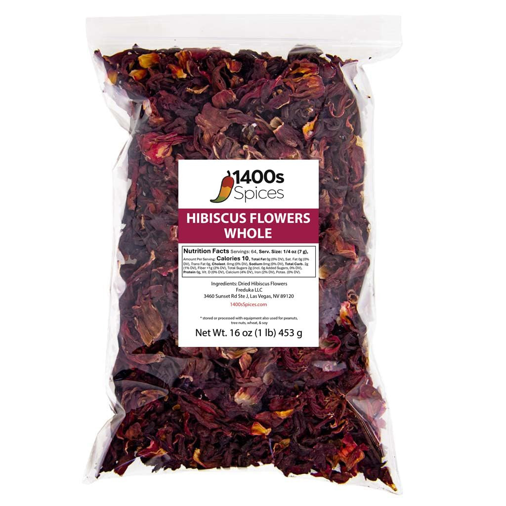 1Lb Dried Whole Hibiscus Flowers and Petals, Flor De Jamaica, Sorrel Flower, Zob