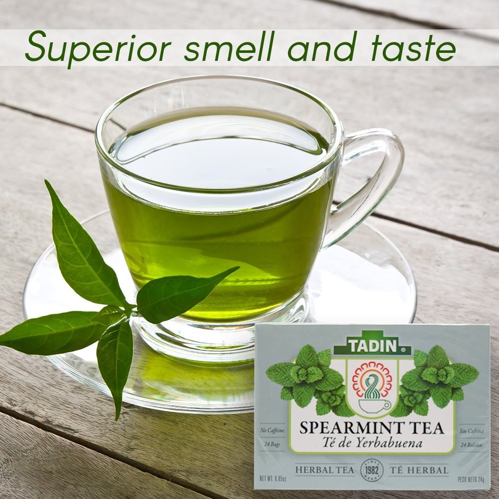 Caffeine-Free Spearmint Tea – 24 Refreshing Bags for Digestive Health