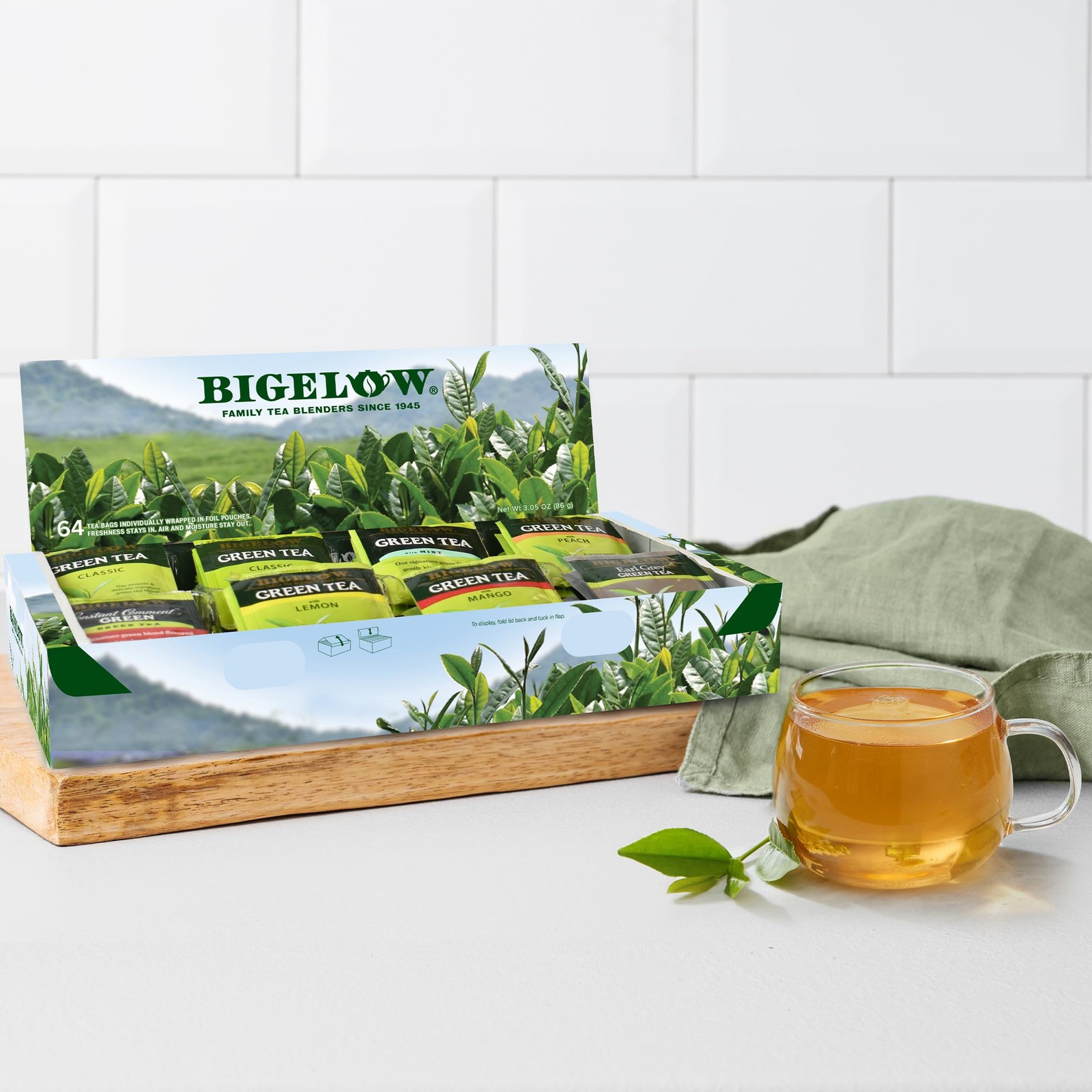Bigelow Tea Green Tea Assortment, Individually Wrapped Tea Bags with Classic,…