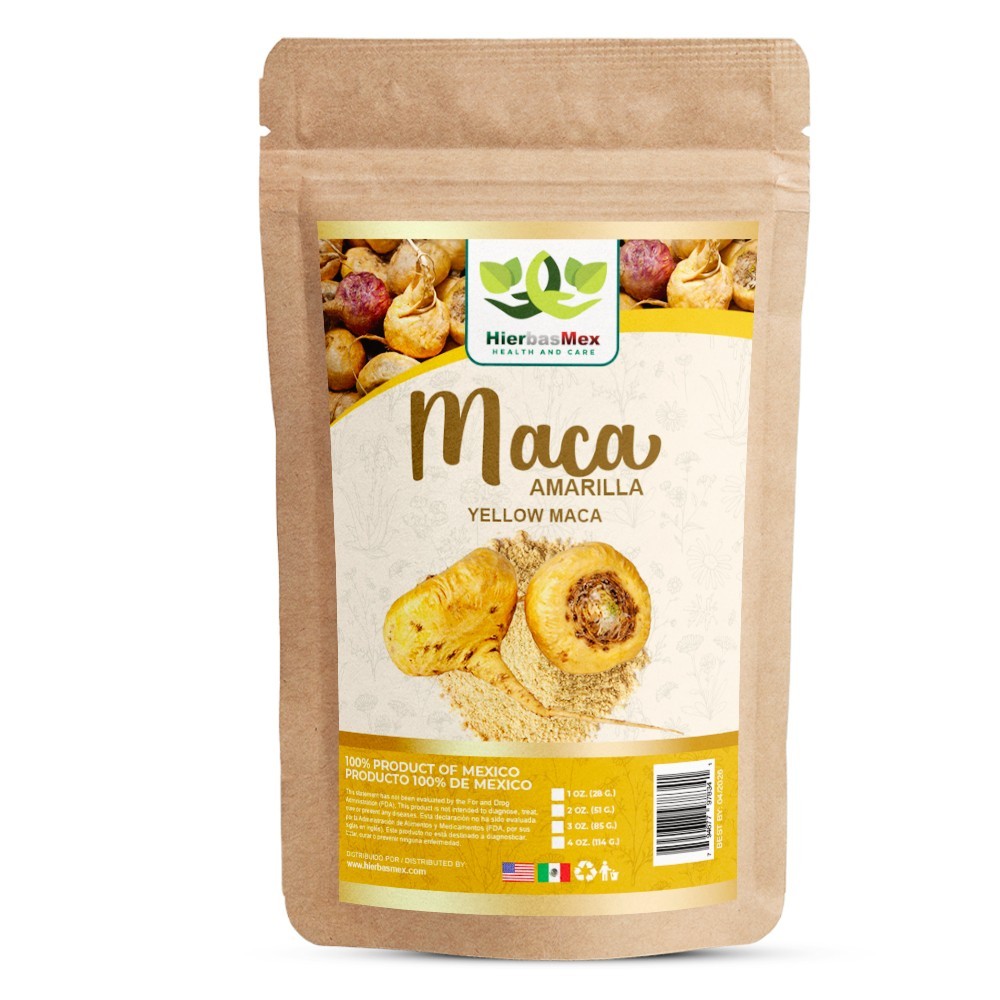 Maca Amarilla Te Herbal 4 Oz., Yellow Maca Herbal Tea 4 oz.-113g HierbasMex
