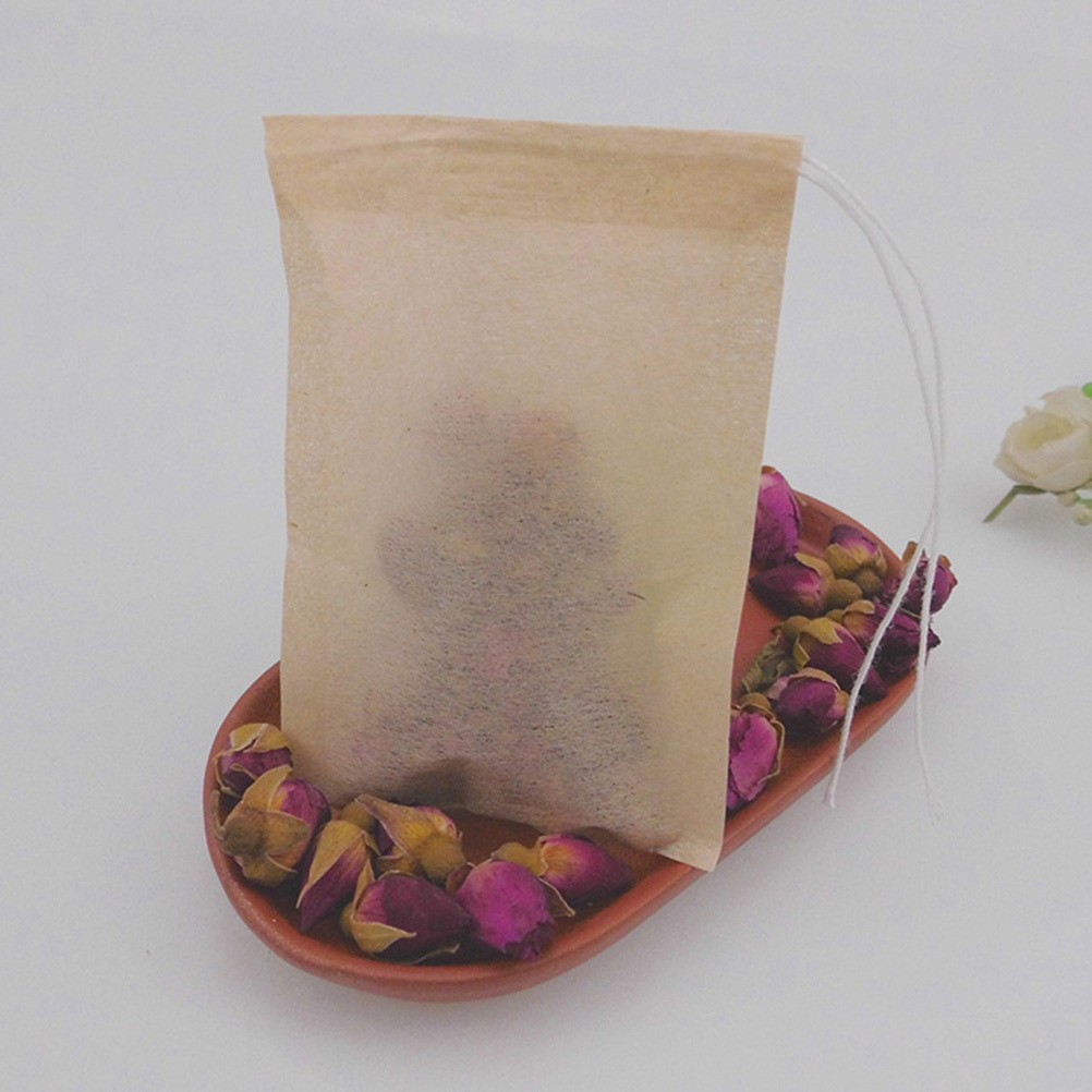 300 Pcs Paper Drawstring Tea Bags For Loose Leaf Tea Filter Bags 5×7 cm