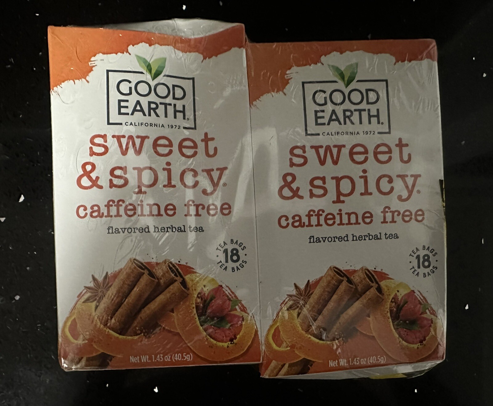Good Earth Herbal & Black Tea, Sweet & Spicy, 2 Boxes, 36 total Tea’s