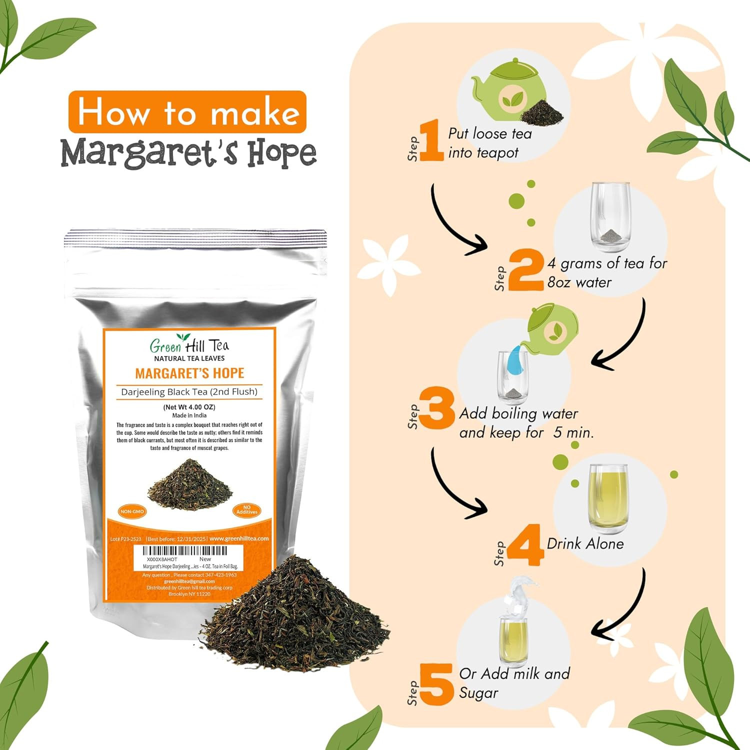 Greenhilltea – Darjeeling Margaret’S Hope (TGFOP) Second Flush – Premium Loose