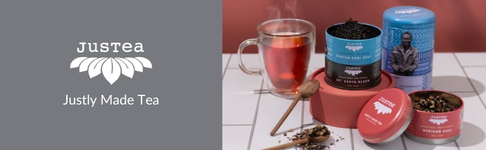 Black Tea Trio | Stacking Tins Variety Pack with Hand Carved Tea Spoon | Loose