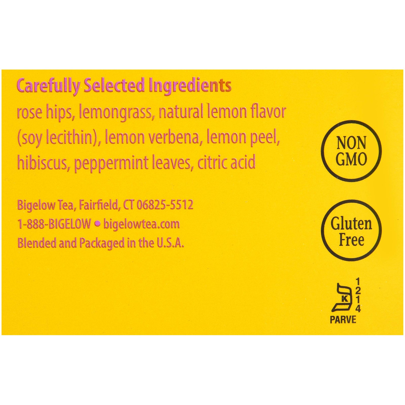 Bigelow I Love Lemon Tea Bags, Box Of 28