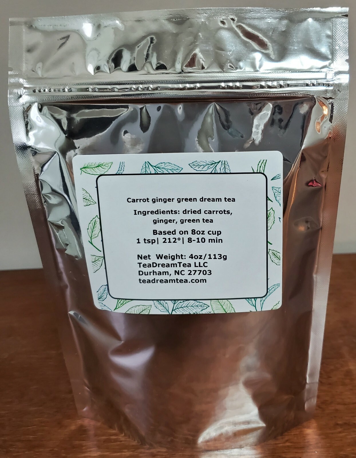 Exotic Ginger Tea + Green and Carrot Teas (Free Wooden Spoon & 5 Tea Bags)