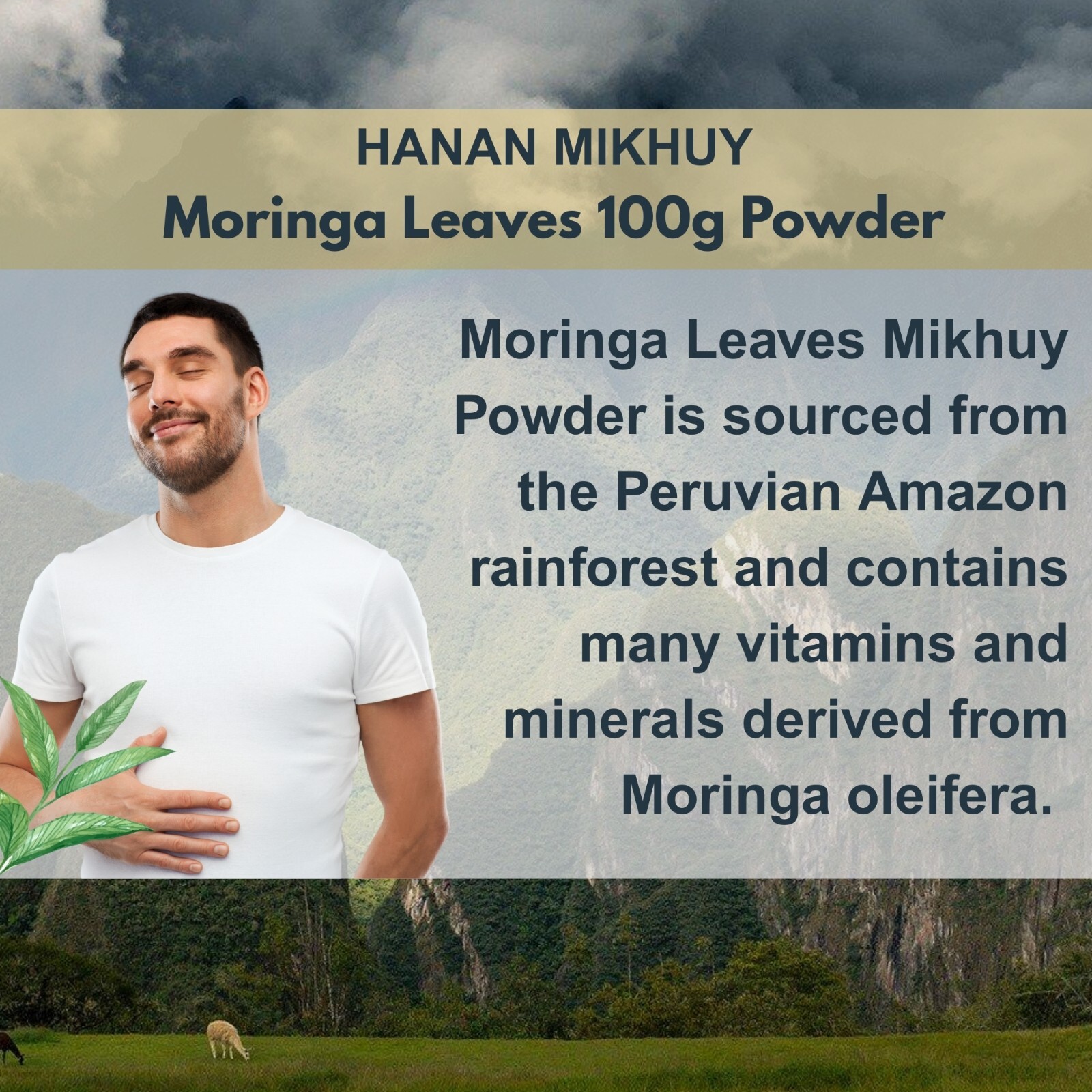 Moringa 100% Natural Moringa Leaf Powder – Healthy Skin & Overall Vitality -Peru