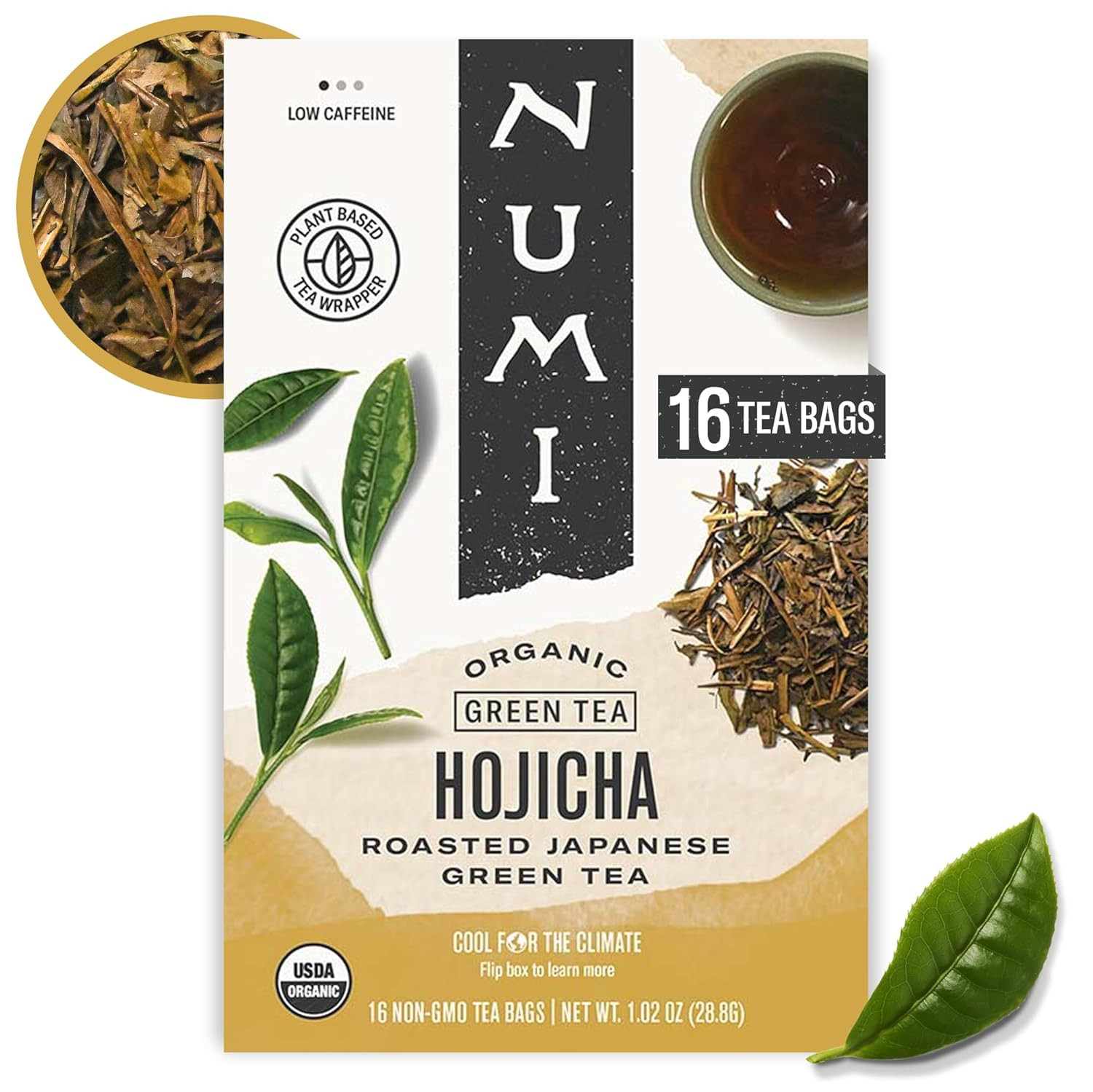Numi Organic Matcha Toasted Rice Tea, 100 Matcha Tea Bags, Flavorful Green Tea