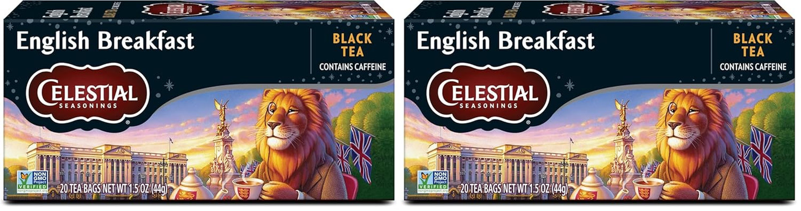 Morning Thunder Black Tea, Caffeinated, 20 Tea Bags Box (Pack of 6)