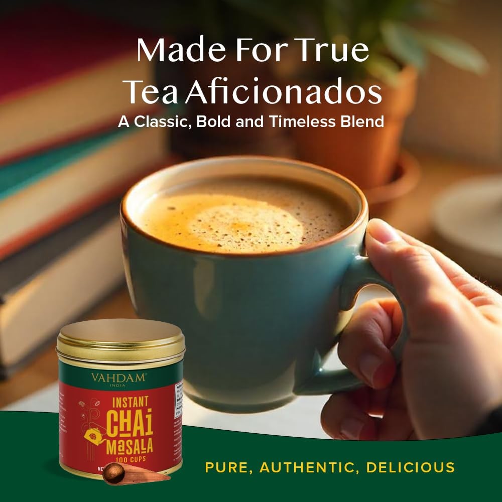 Instant Chai Tea 3oz/85g – Traditional Masala Chai | Makes 100 Cups | Natural…