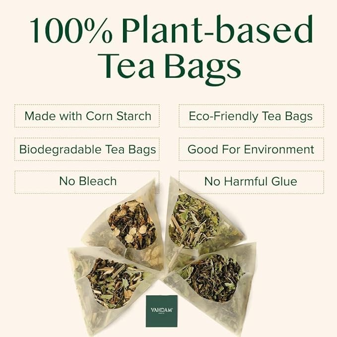 Indian Kahwa Green Tea Detox Weight Loss Herbal Tea Bags Ayurvedic Organic
