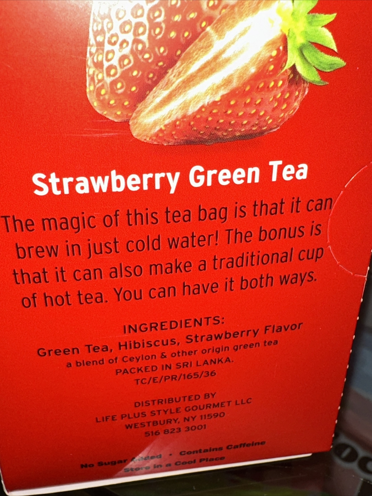 TEA CENTRAL COLD BREW 🍓 STRAWBERRY GREEN TEA 2 Boxes= 50 Bags