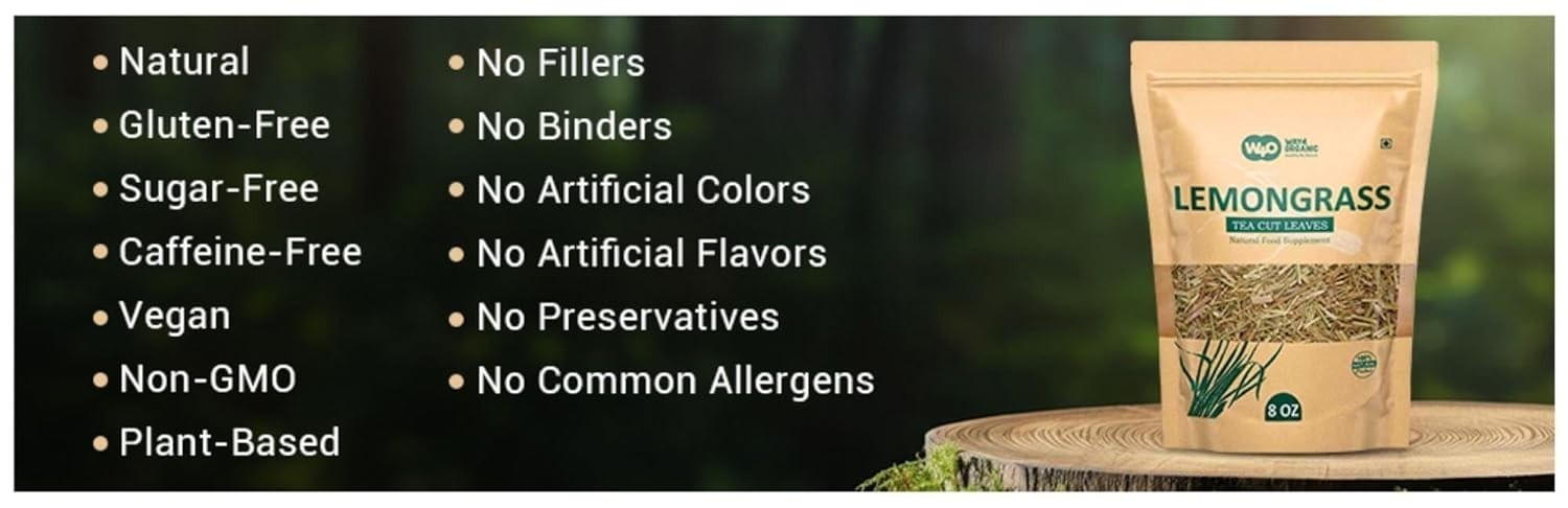 Lemongrass Loose Leaf Herbal Tea Caffeine-Free Culinary & Wellness 224g(2 pack)