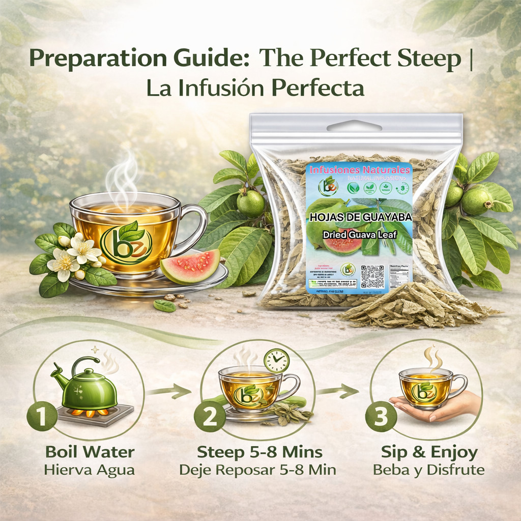 Hojas de Guayaba Té (Whole Dried Guava Leaf Tea) – 4oz (113g) | Crafted by Natur
