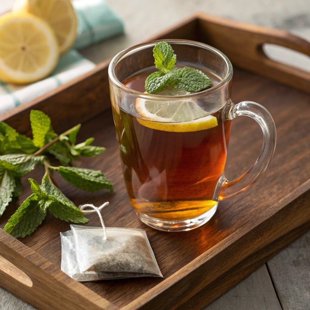 Individually Wrapped Peppermint Tea Bags, 20 Count – Energizing & Allergen-Free