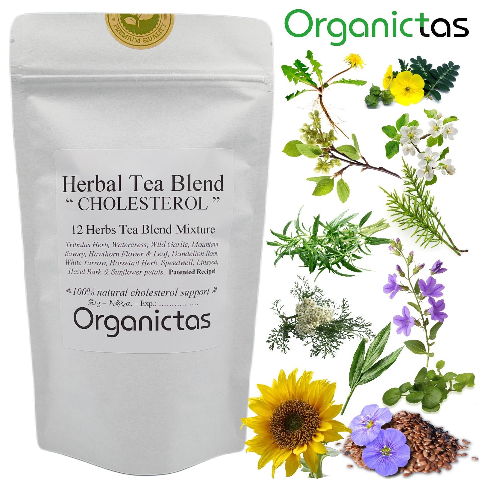 Herbal Tea for High and Bad Cholesterol – 12 organic herbs herbal diet support