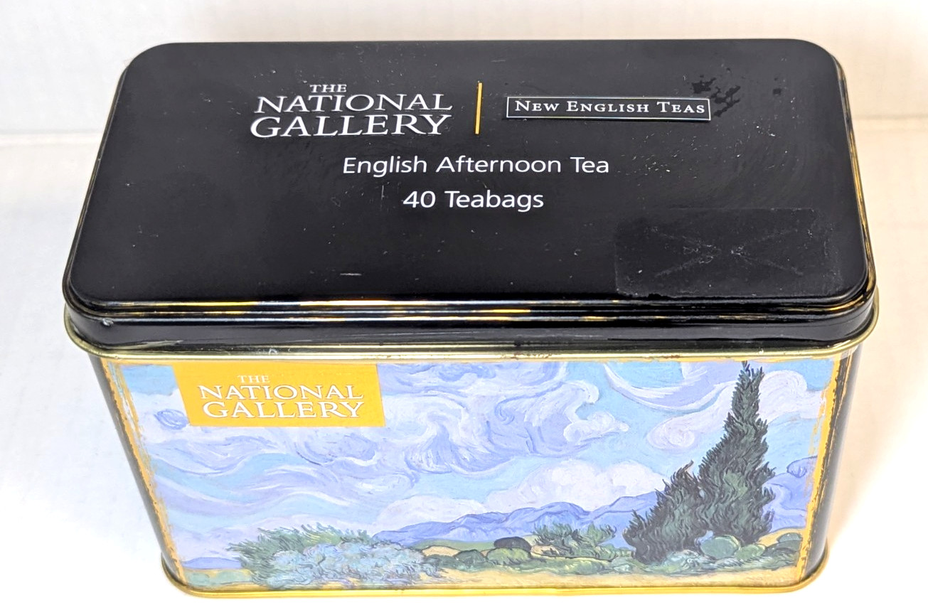 National Gallery English Afternoon Tea Tin Van Gogh Wheatfield with Cypresses