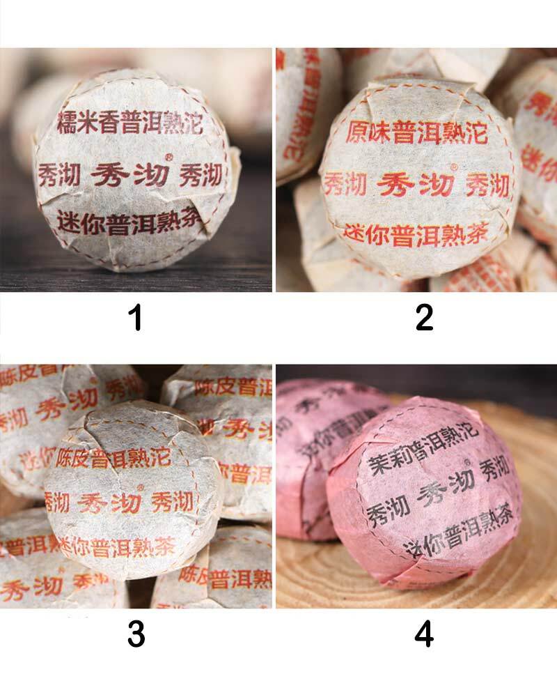 50 Pcs 10 Different Flavors Pu’er Mini Tuo Cha Raw and Ripe Pu-erh Mix Gift Bag