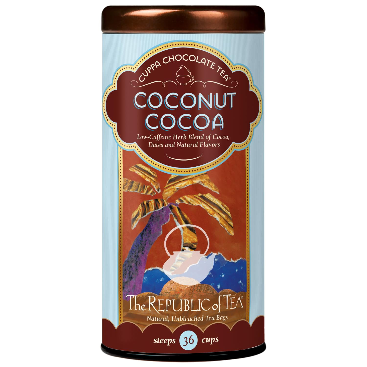The Republic of Tea – Coconut Cocoa Cuppa Chocolate Tea Bags, Low