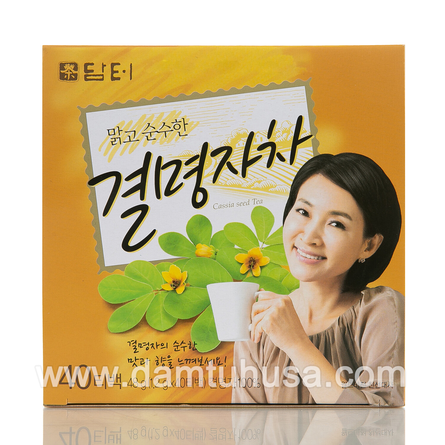 DAMTUH Traditional 100% Premium Tea Cassia Seed Tea, 40 Tea Bags, Korean Tea