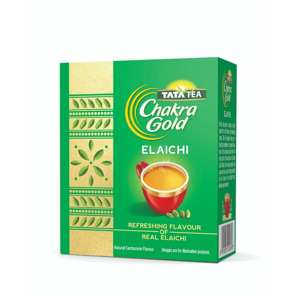 Tata Tea Chakra Gold ELAICHI -Cardamom Refreshing Flavor -250 Gram -Free Ship