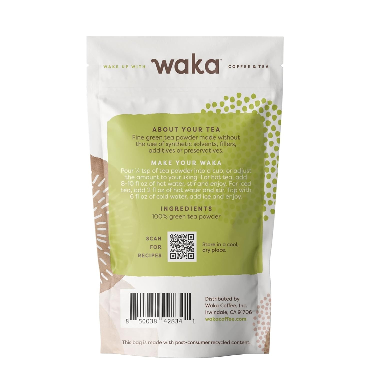 Instant Green Tea Powder – Unsweetened for Hot & Iced Tea, 20 Cups