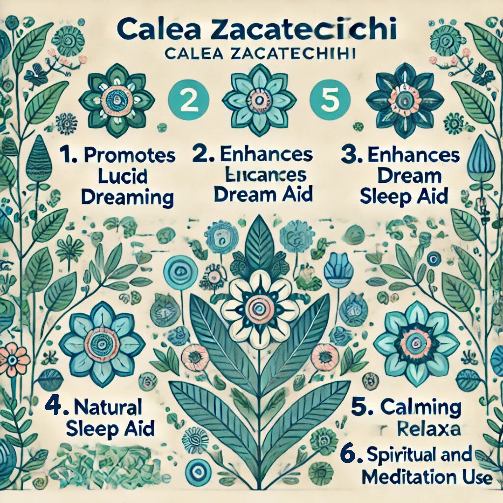 Pure Mexican Dream Herbs dried Calea Zacatechichi for Herbal Tea – More Benefits