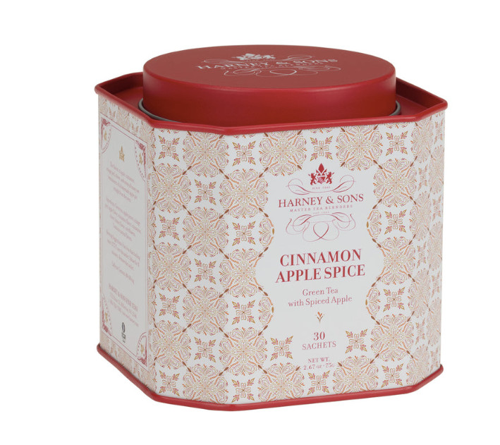 HRP CINNAMON APPLE SPICE Green Tea30 ct Sachet Tin