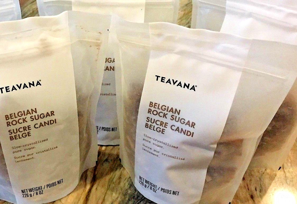 🍭🍬🍭 3 NEW! FRESH SEALED TEAVANA 8OZ BELGIAN ROCK SUGAR BAGS! 24OZ TOTAL! 🍬🍬